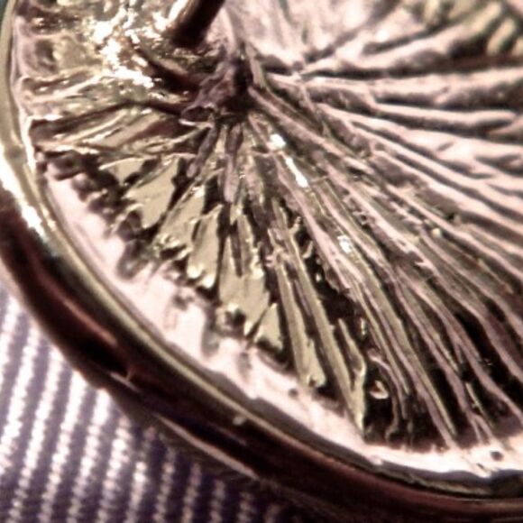 SILVERTONE WHITE MOONSTONE OVAL PIERCED EARRINGS - Picture 5 of 5